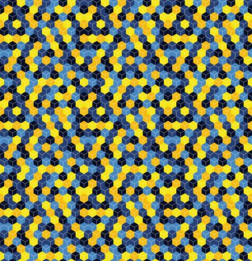 Sorunsuz altıgen - küp, küp, petek; desen, 3d illusio