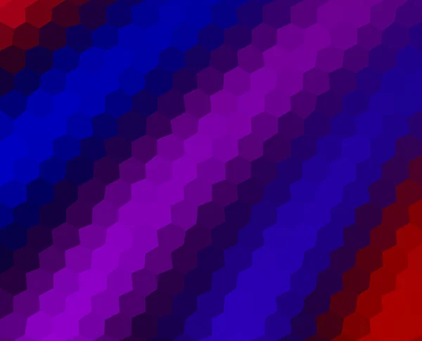 Regenbogen abstrakte Mosaik niedrigen Polygon Hintergrund in dunkel, blau, re — Stockvektor