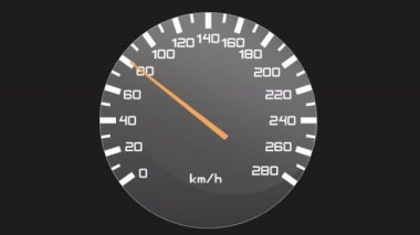 İzole hız göstergesi - hızlandırma ve yavaşlatma takometre, video