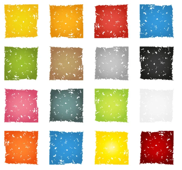Enorme grote reeks van kleurrijke grunge pictogram of knop achtergronden — Stockvector