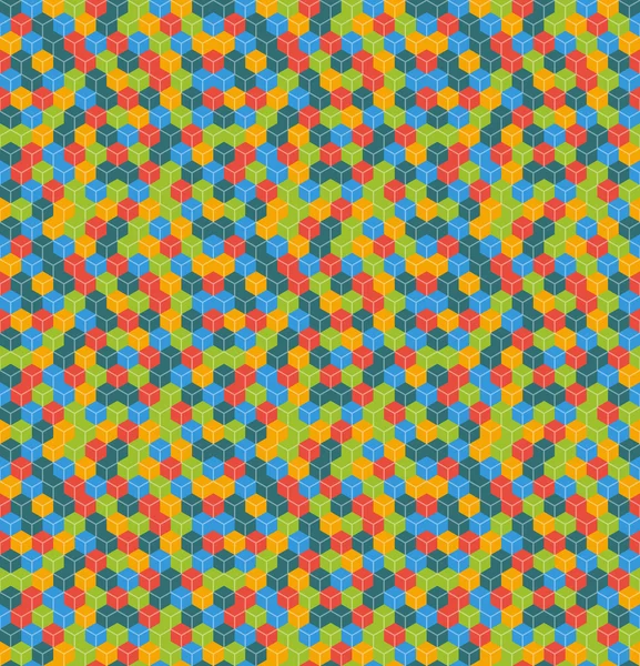 Hexagonale sans couture - cube, cube, nid d'abeille ; motif, illusion 3D — Image vectorielle