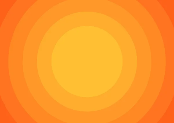 Background with 6 orange circles from light to dark orange — Stock Vector