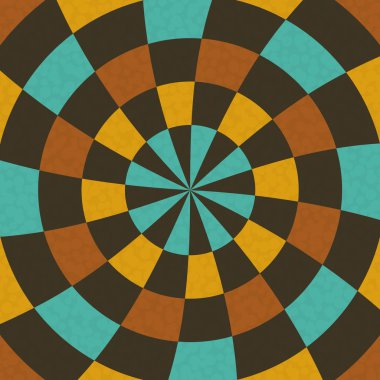 retro renkleri dairesel eşmerkezli bileşiminde duvar kağıdı 