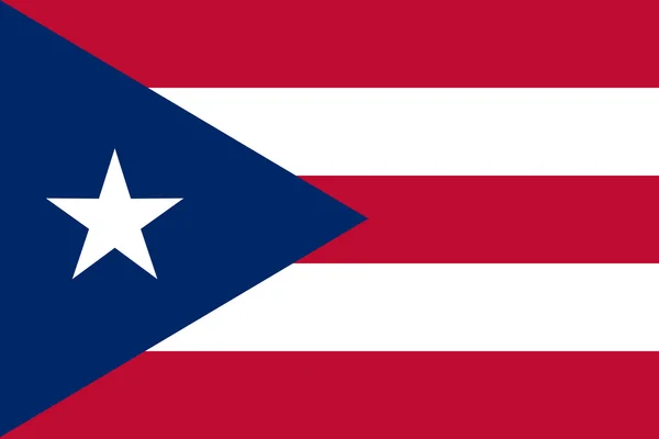 Current national flag of Puerto Rico — Stock Vector