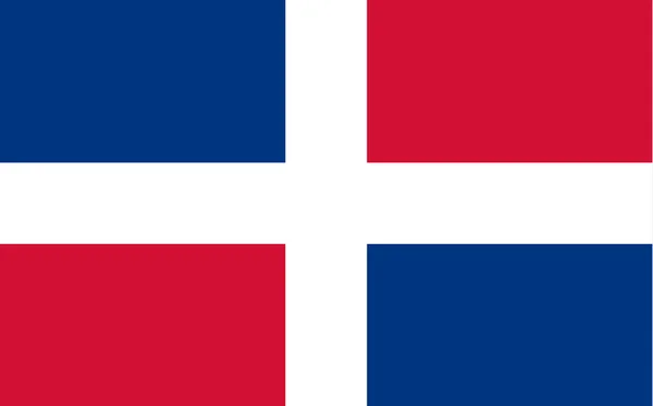 Bandeira civil da República Dominicana — Vetor de Stock