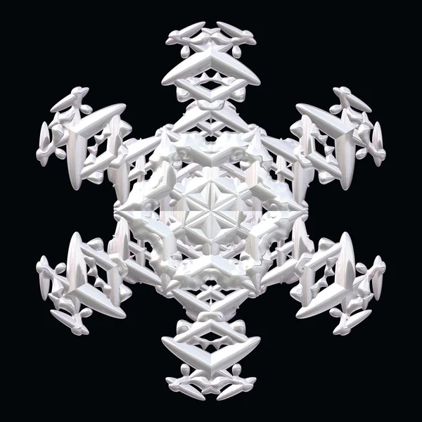Illustration of white snowflake — Stock Photo, Image