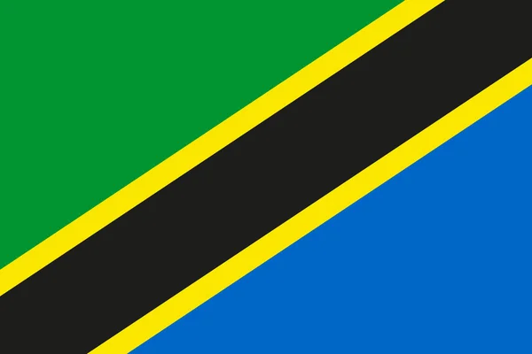 Nationalflagge von Tansania — Stockvektor