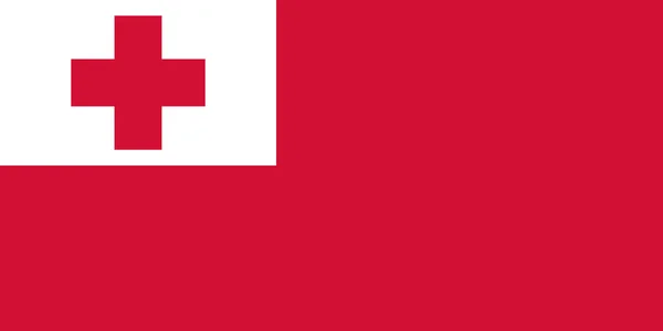 Nationale vlag van Koninkrijk Tonga — Stockvector