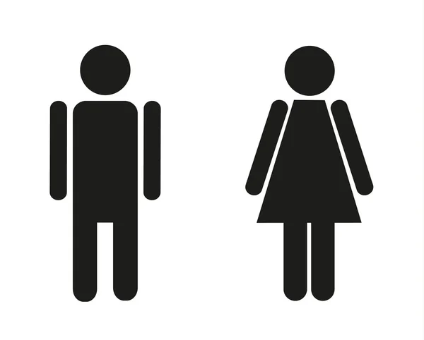 Twee pictogrammen voor man en vrouw — Stockvector