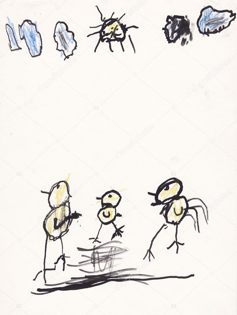Child picture of chickens