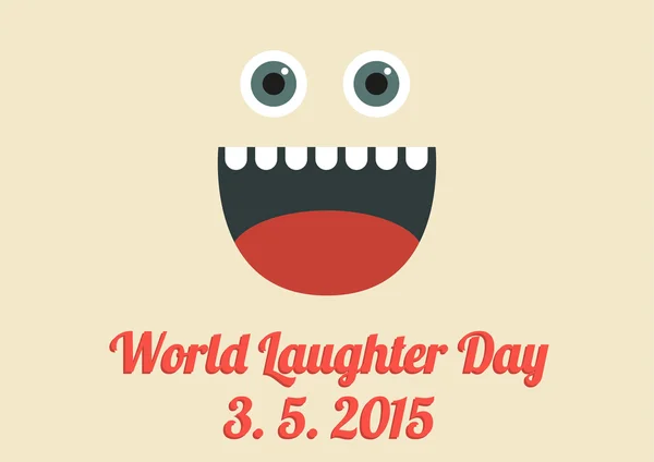 World Laughter Day card — Stock Vector