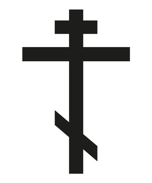 Izolované symbol pravoslavný kříž — Stockový vektor