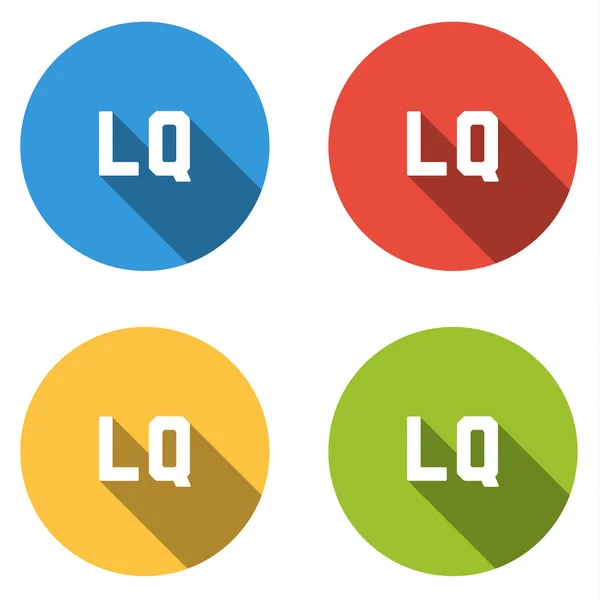 Συλλογή 4 απομονωμένες επίπεδη πολύχρωμα κουμπιά για Lg (χαμηλής Quali — Διανυσματικό Αρχείο