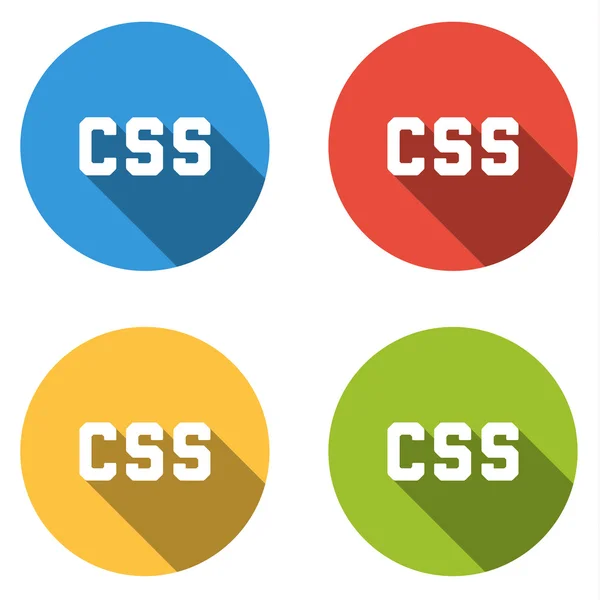 Collection of 4 isolated flat buttons for CSS — Stock Vector