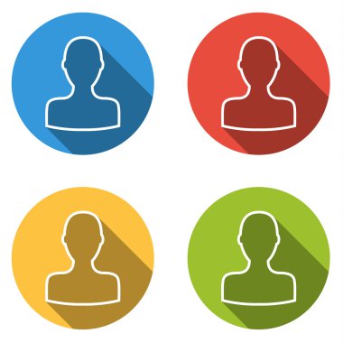 4 kişi (sosyal, kullanıcı için yalıtılmış düz düğmeleri topluluğu, 