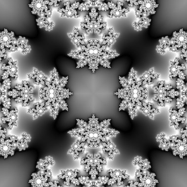 Seamless monochromatic fractal with spider texture