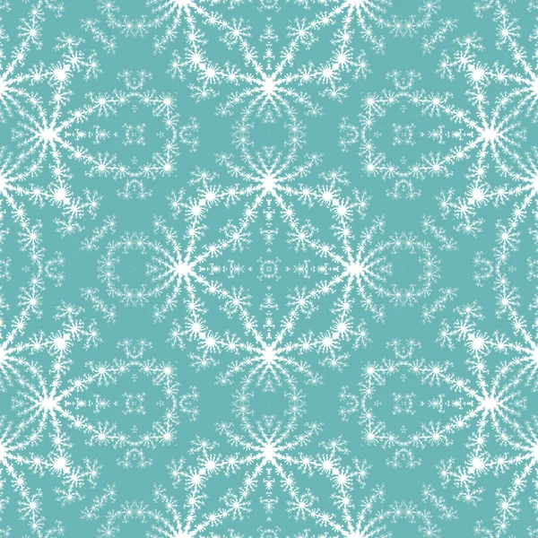 Nahtloses Fraktalmuster, das Frost am Fenster simuliert — Stockfoto