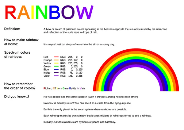 Infographie arc-en-ciel — Image vectorielle