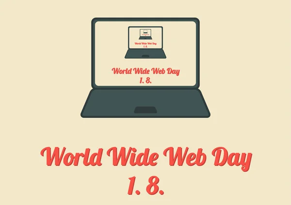 World Wide Web Day poster — Stock Vector