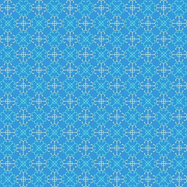 Patrón azul inconsútil con elemen abstracto azul brillante y blanco — Vector de stock