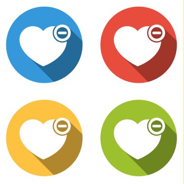 Sık Kullanılanlar'dan kaldırmak için 4 izole simgeler koleksiyonu