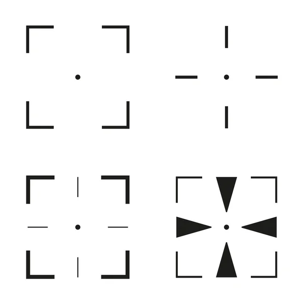 Colección de 4 ejes cuadrados aislados — Archivo Imágenes Vectoriales