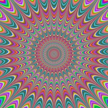 Tam ekran simetrik psychadelic çiçek oluşturulan