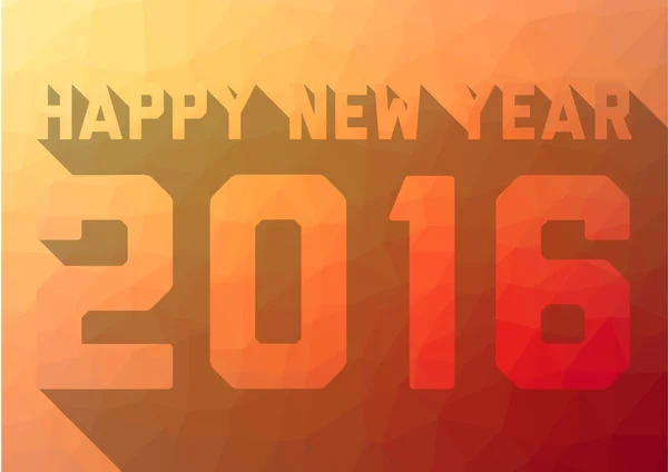 Uzun gölge ile yaratıcı mutlu yeni yıl 2016 kartı — Stok Vektör