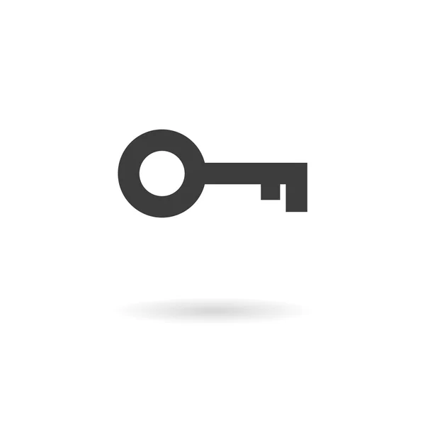 Dark grey icon for key (password, login, security, ...) — Stock Vector