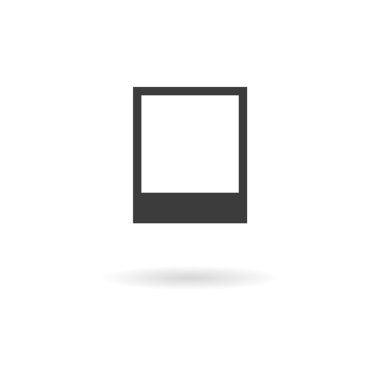 Koyu gri simgesi beyaz b resim (fotoğraf, fotoğraf çerçevesi, görüntü) için