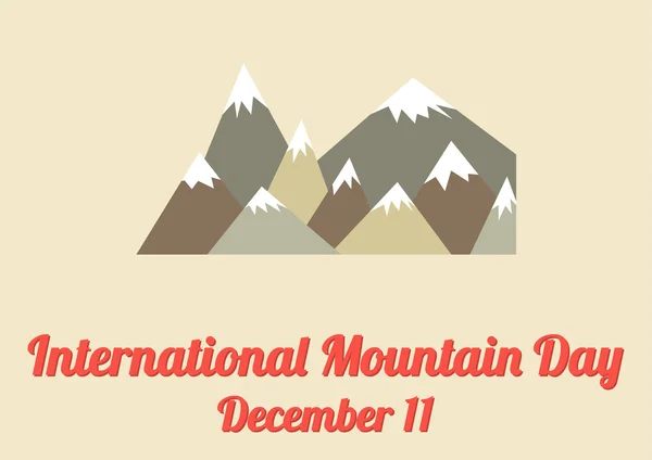 Poster for International Mountain Day (December 11) — Stock Vector