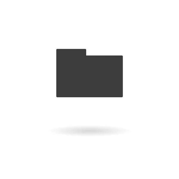 Tmavě šedá ikona na bílém pozadí se stínem — Stockový vektor