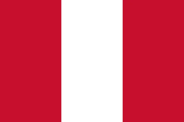 Civil flag of Peru in official colors and proportions — Stock Vector