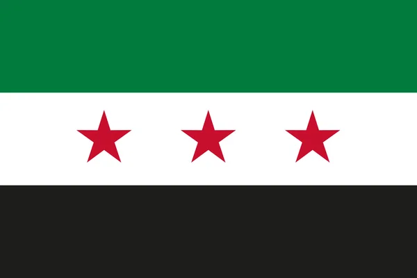 Flagi syryjskiej Republiki Arabskiej (Syria) używane przez syryjskiego oppositi — Wektor stockowy