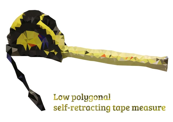 Low polygonal self-retracting tape measure — Stock Vector