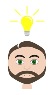 Ampul (fikir sembolleştirme adamla çizimi)