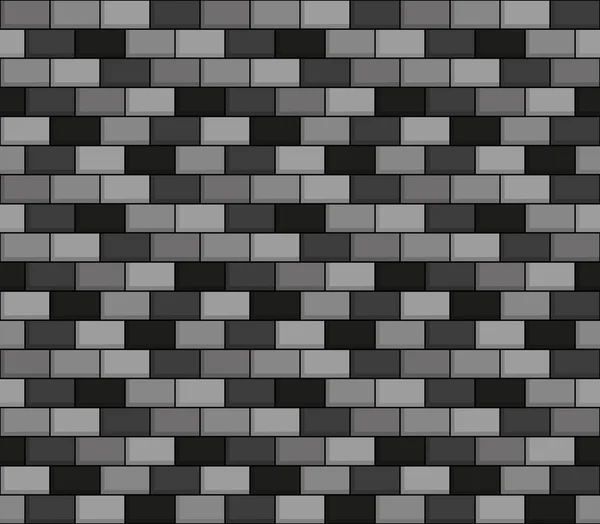 Mur de brique motif sans couture échelle de gris — Image vectorielle