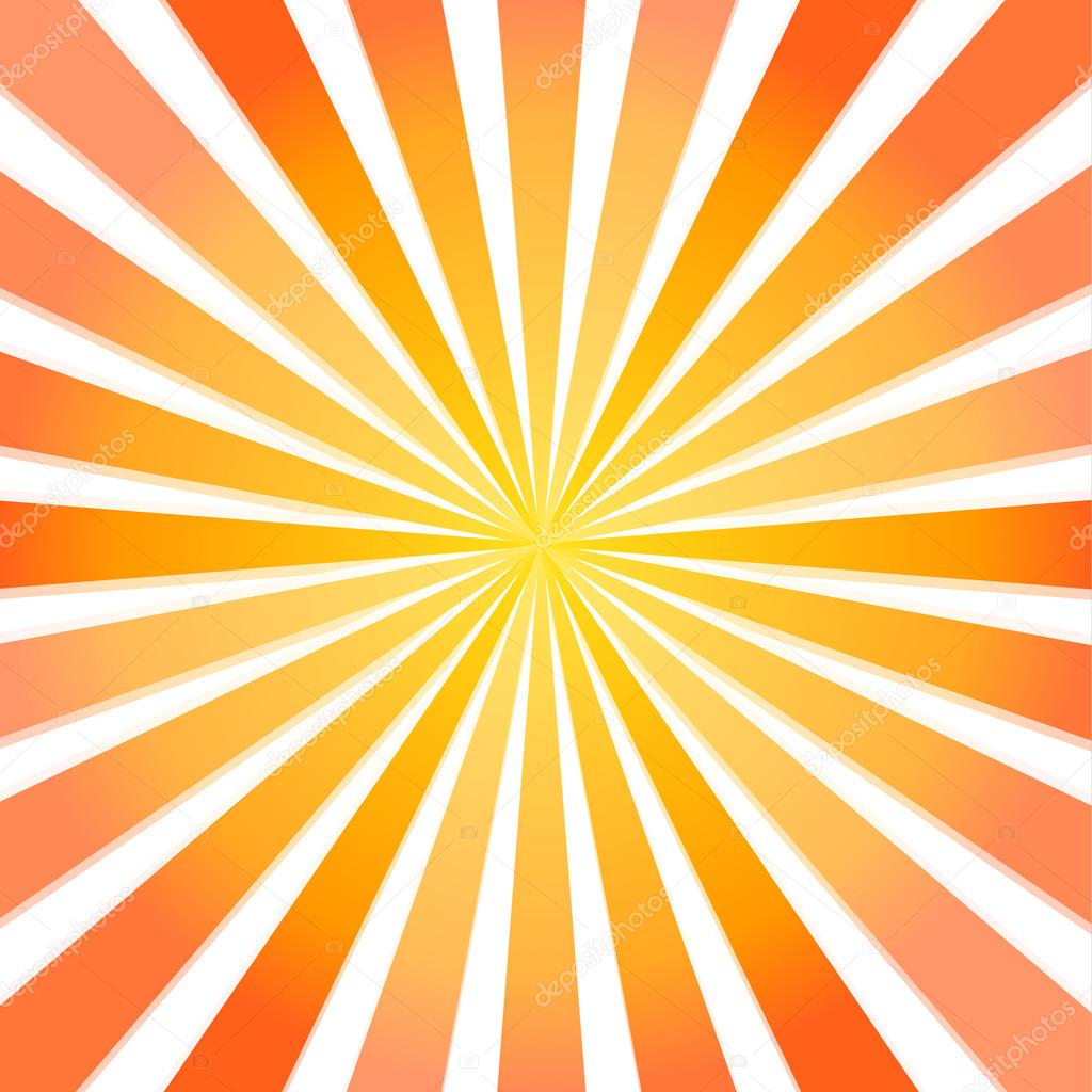 Fullscreen vector sun beam from center to the edges (yellow to d