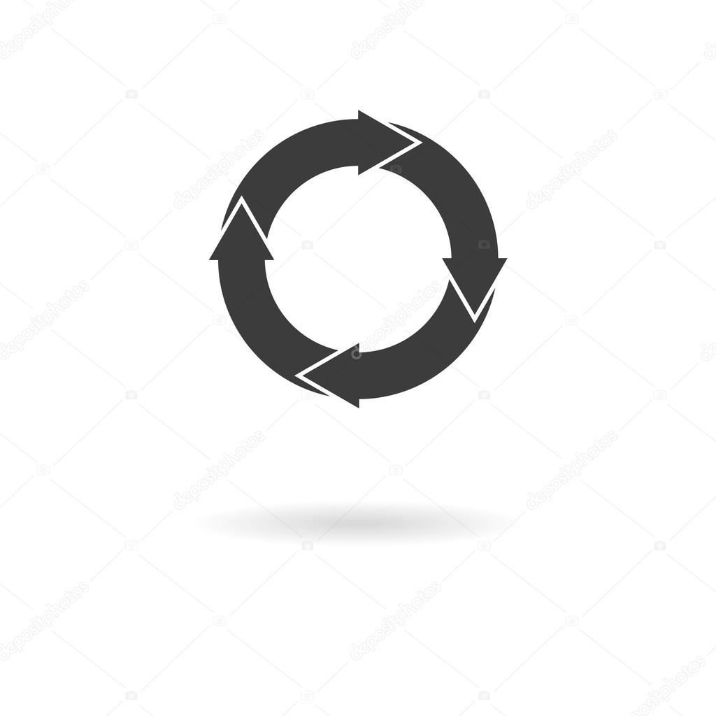 Dark grey icon with 4 white circular arrows (refresh, redo, circ