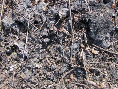 Doğal karışıklık doku eski şömine (yanmış)