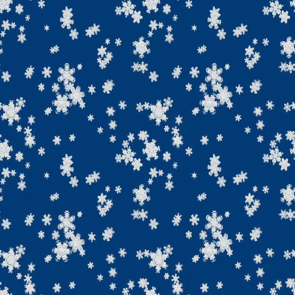Безшовний візерунок падаючого снігу — стокове фото