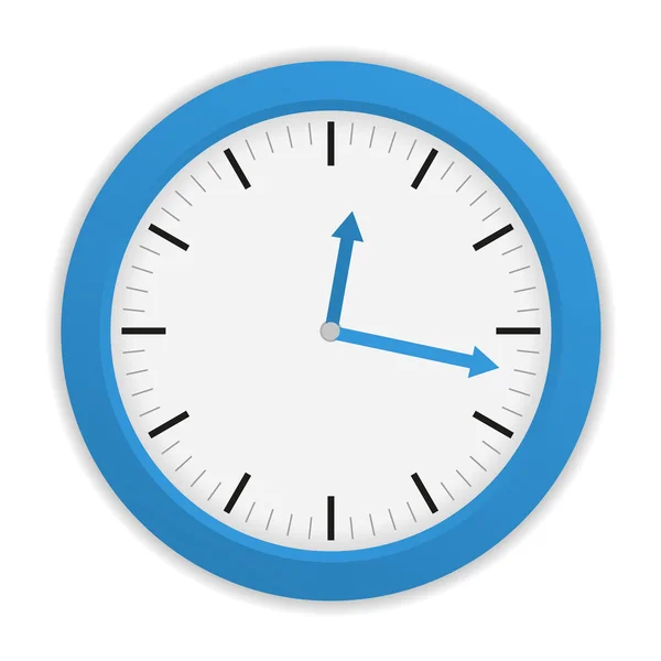 Relógio azul isolado sobre fundo branco —  Vetores de Stock