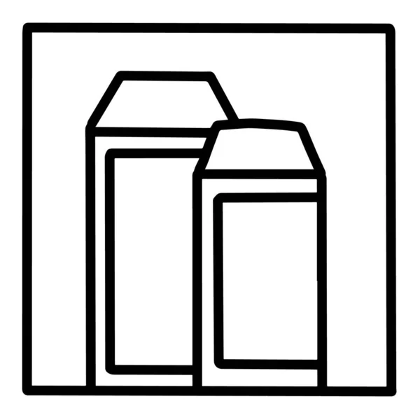 植物牛奶手绘载体图标涂鸦图标卡通风格的黑白对比 — 图库矢量图片