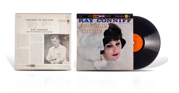 Viejo disco de vinilo Ray Conniff Concierto en ritmo — Foto de Stock