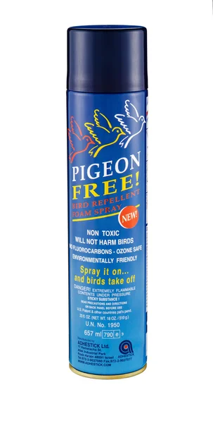 Spray di schiuma repellente per uccelli senza piccione — Foto Stock