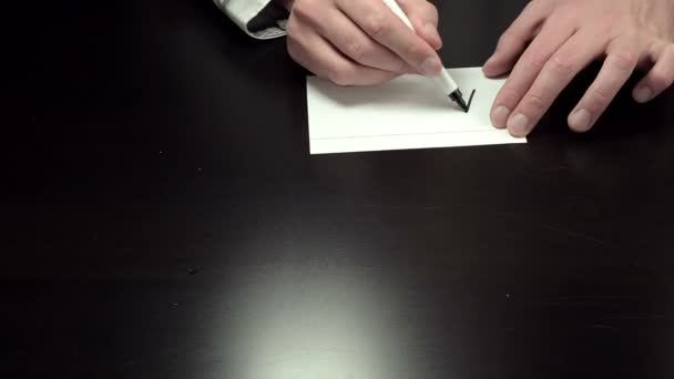 Handen schrijven Asap — Stockvideo