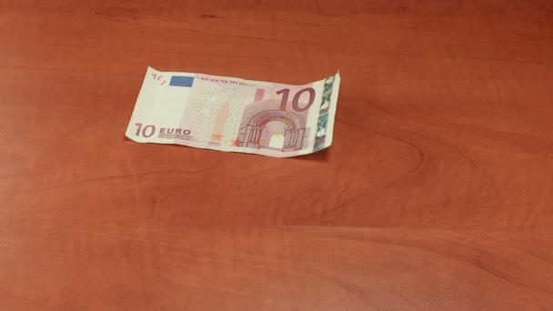 Обмен 10 евро на счета Афганистана — стоковое видео