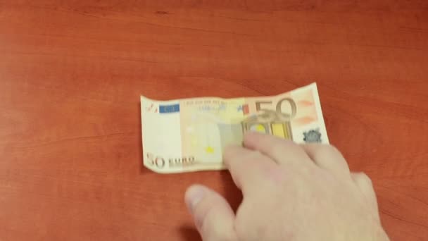 Intercambio de fraude de 50 euros a dinares croatas — Vídeos de Stock