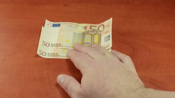 Dolandırıcılık Irak dinar için 10 Euro Döviz — Stok video