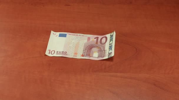Cambio de fraude de 10 euros a Kips laosianos — Vídeo de stock